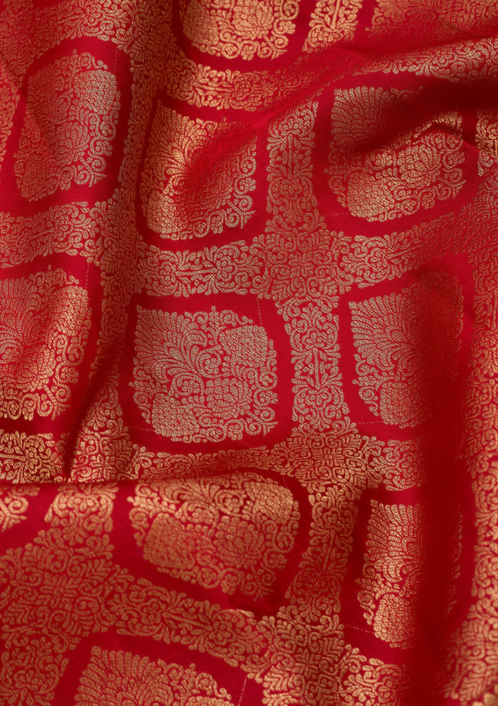 Red Dharmavaram Pure Silk Saree