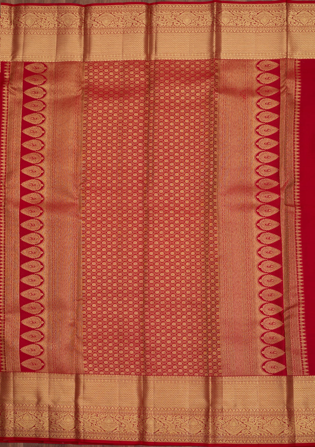 Red Dharmavaram Pure Silk Saree