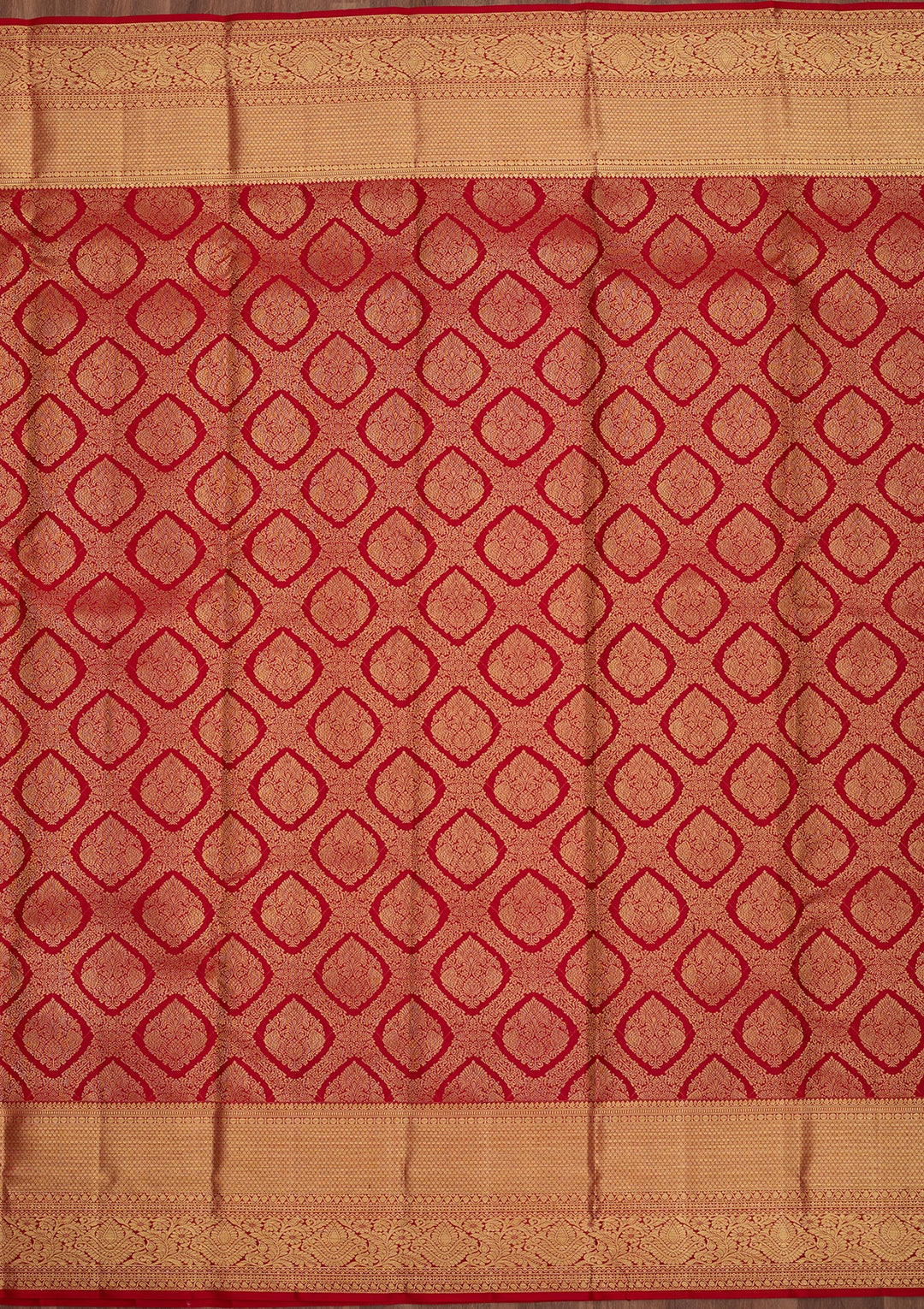 Red Dharmavaram Pure Silk Saree