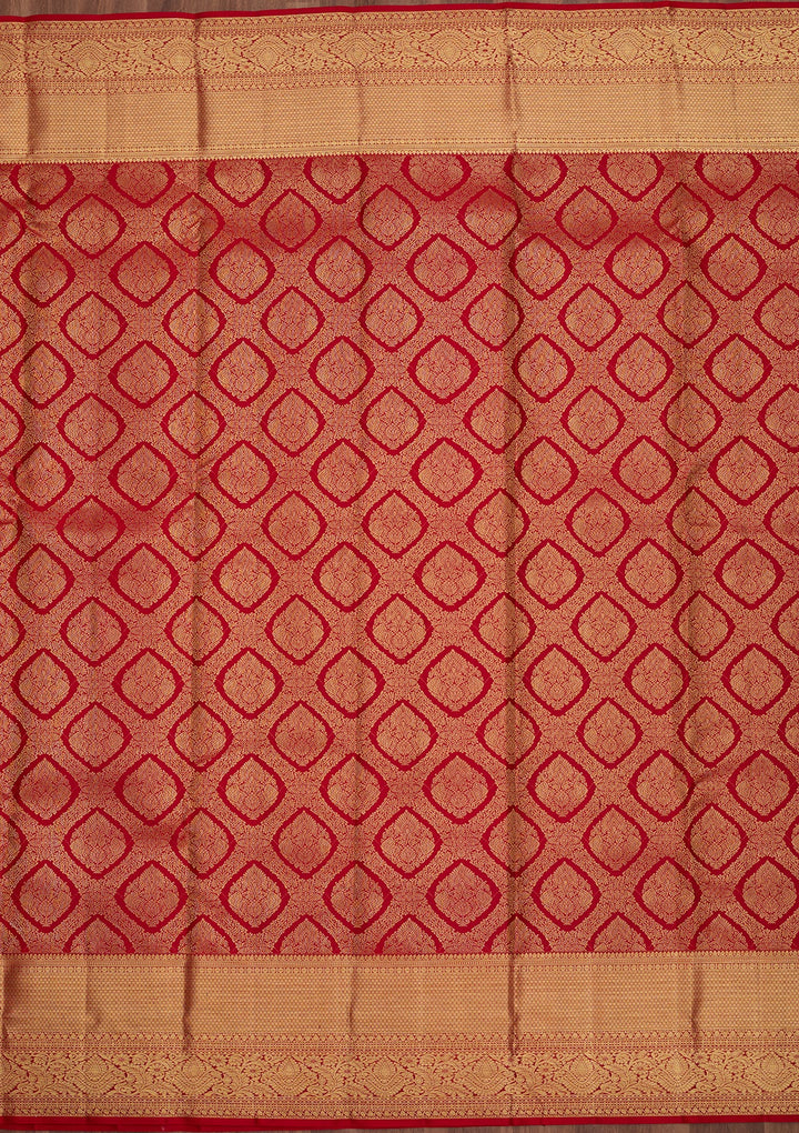 Red Dharmavaram Pure Silk Saree