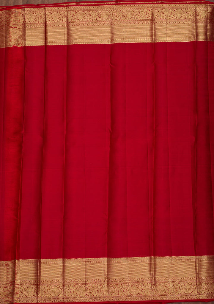 Red Dharmavaram Pure Silk Saree