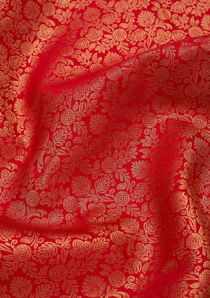 Red Dharmavaram Pure Silk Saree