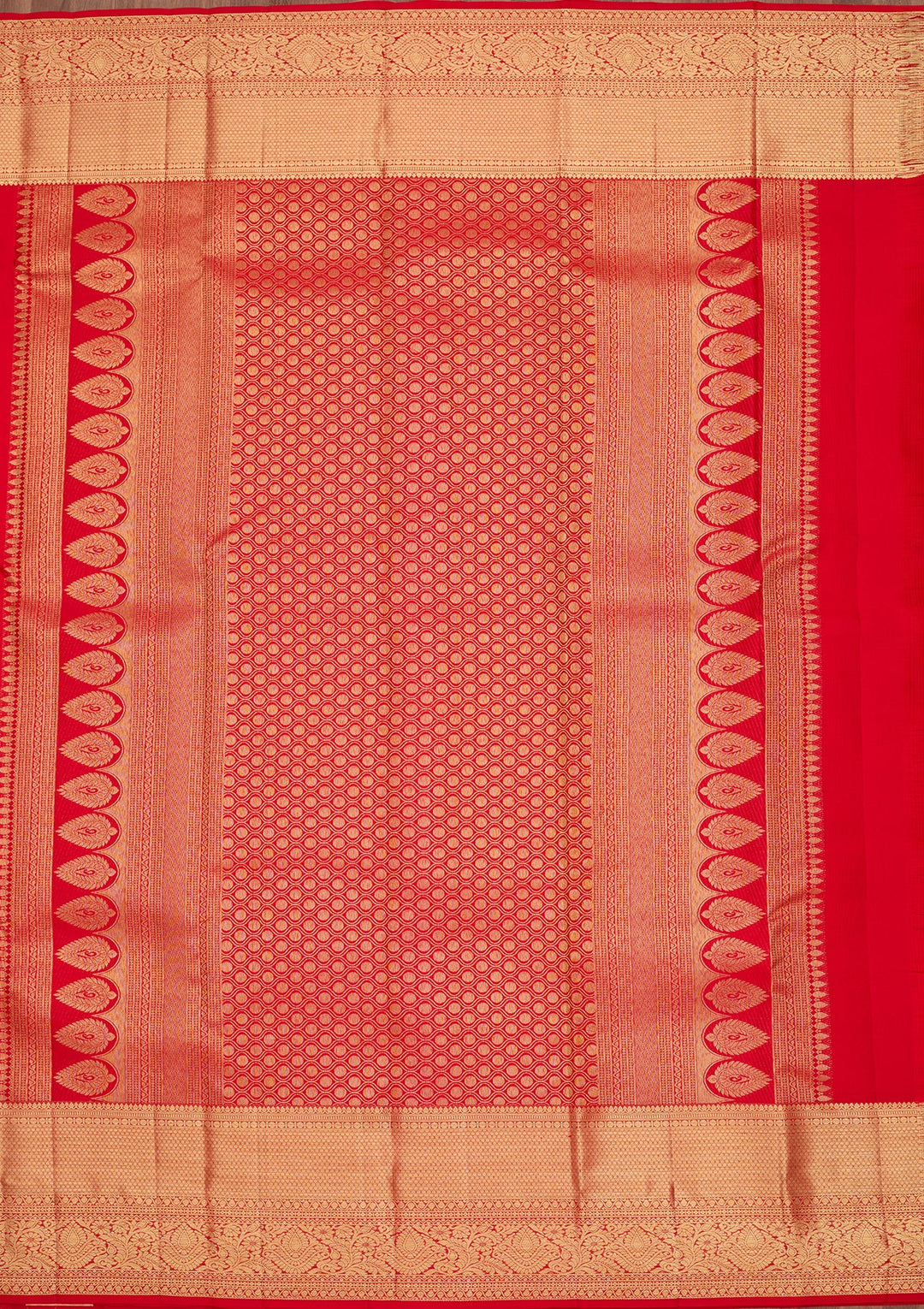 Red Dharmavaram Pure Silk Saree