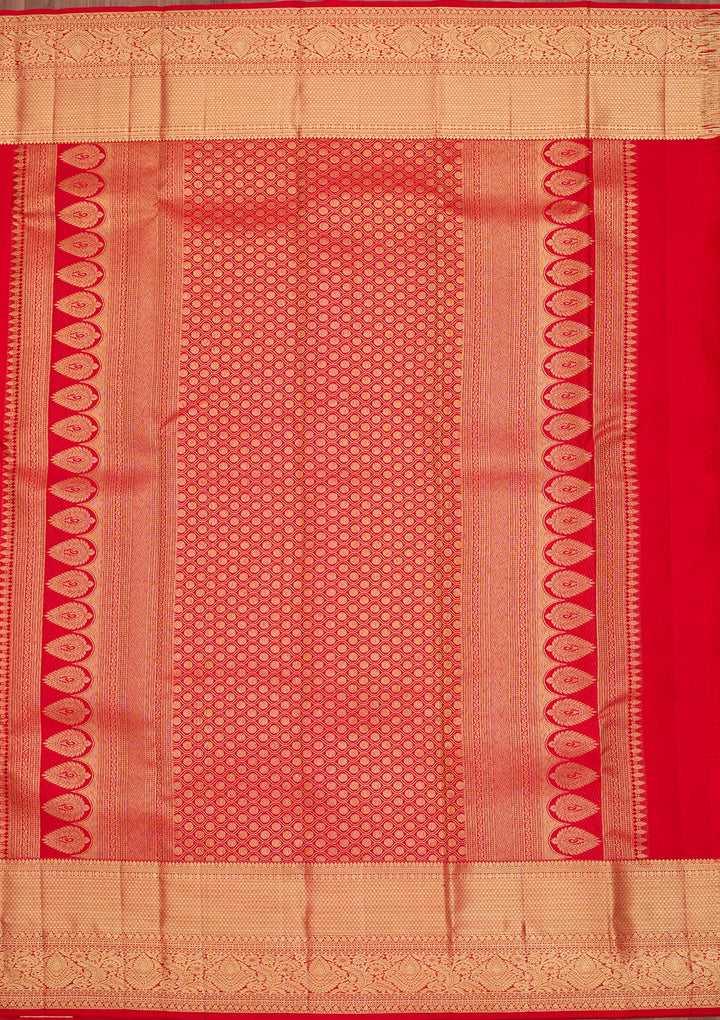 Red Dharmavaram Pure Silk Saree