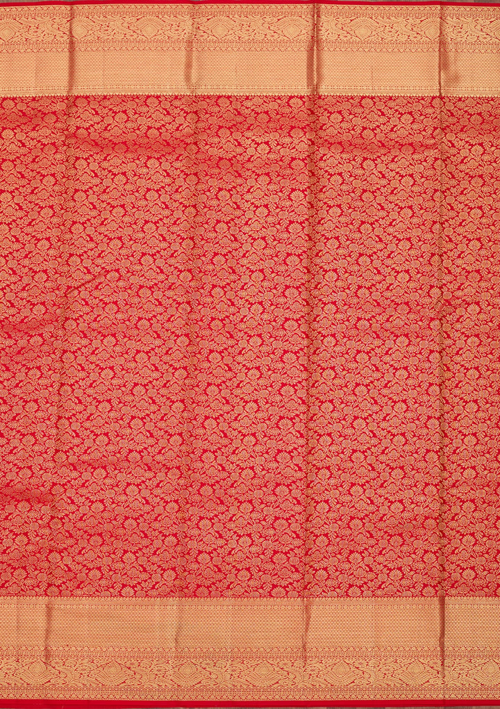 Red Dharmavaram Pure Silk Saree