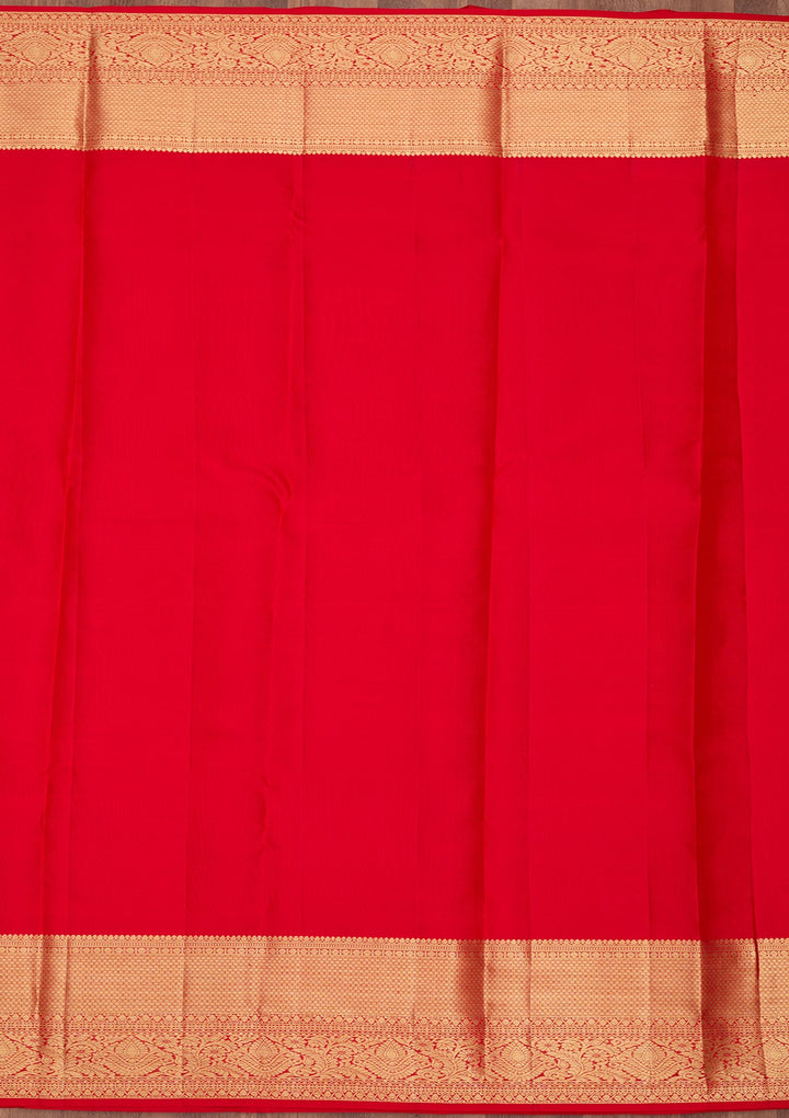 Red Dharmavaram Pure Silk Saree