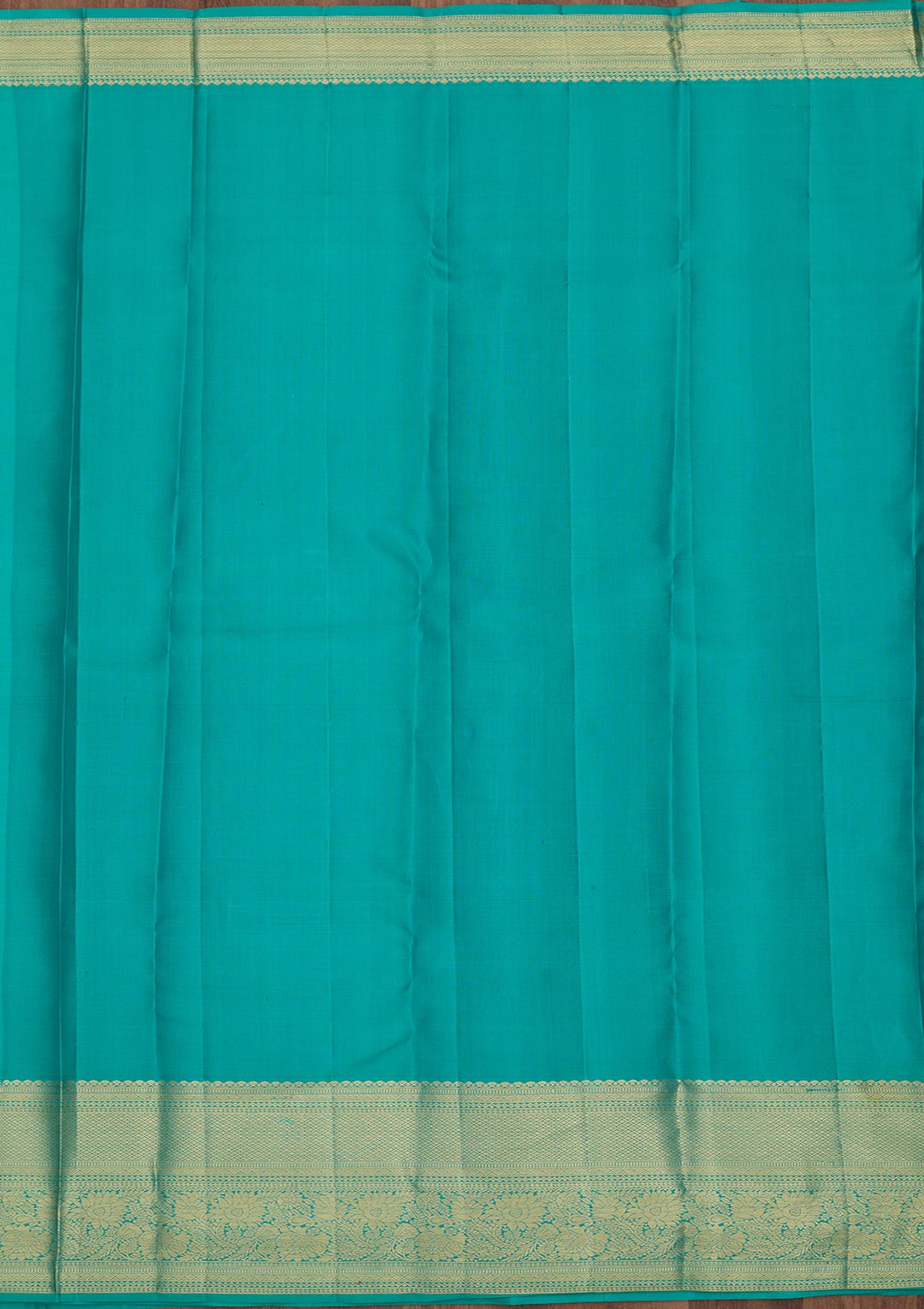 Sea Green Dharmavaram Pure Silk Saree