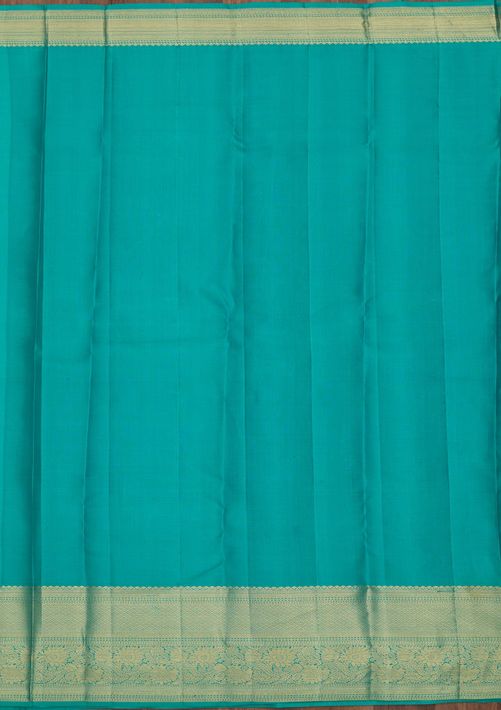 Sea Green Dharmavaram Pure Silk Saree