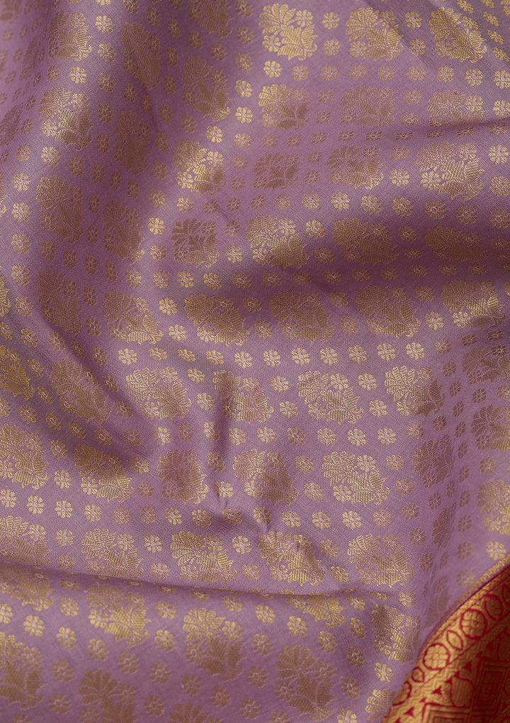 Lavender Dharmavaram Art Silk Saree