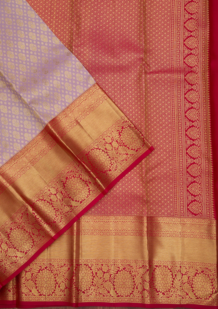 Lavender Dharmavaram Art Silk Saree