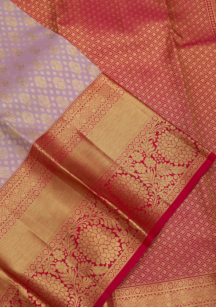 Lavender Dharmavaram Art Silk Saree