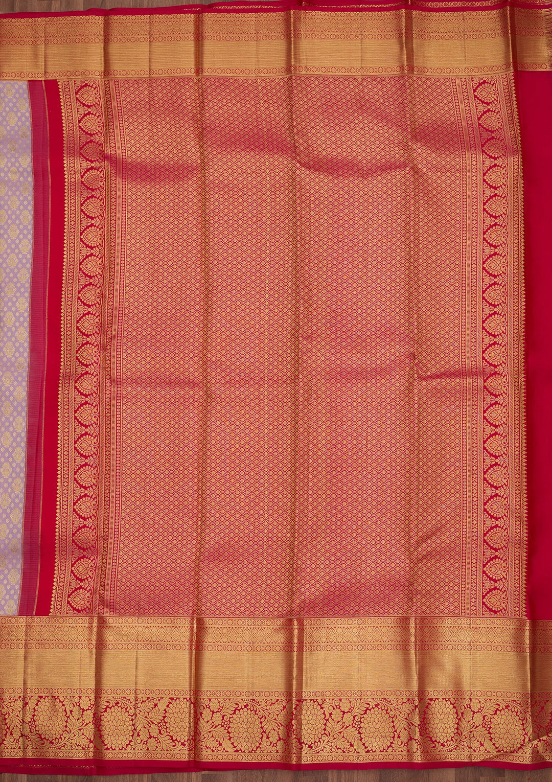 Lavender Dharmavaram Art Silk Saree