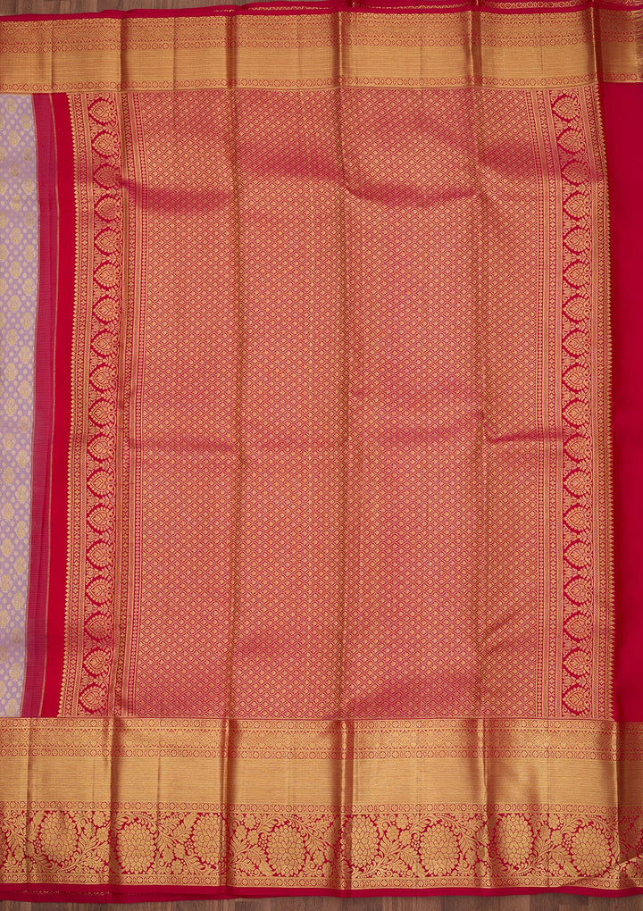 Lavender Dharmavaram Art Silk Saree
