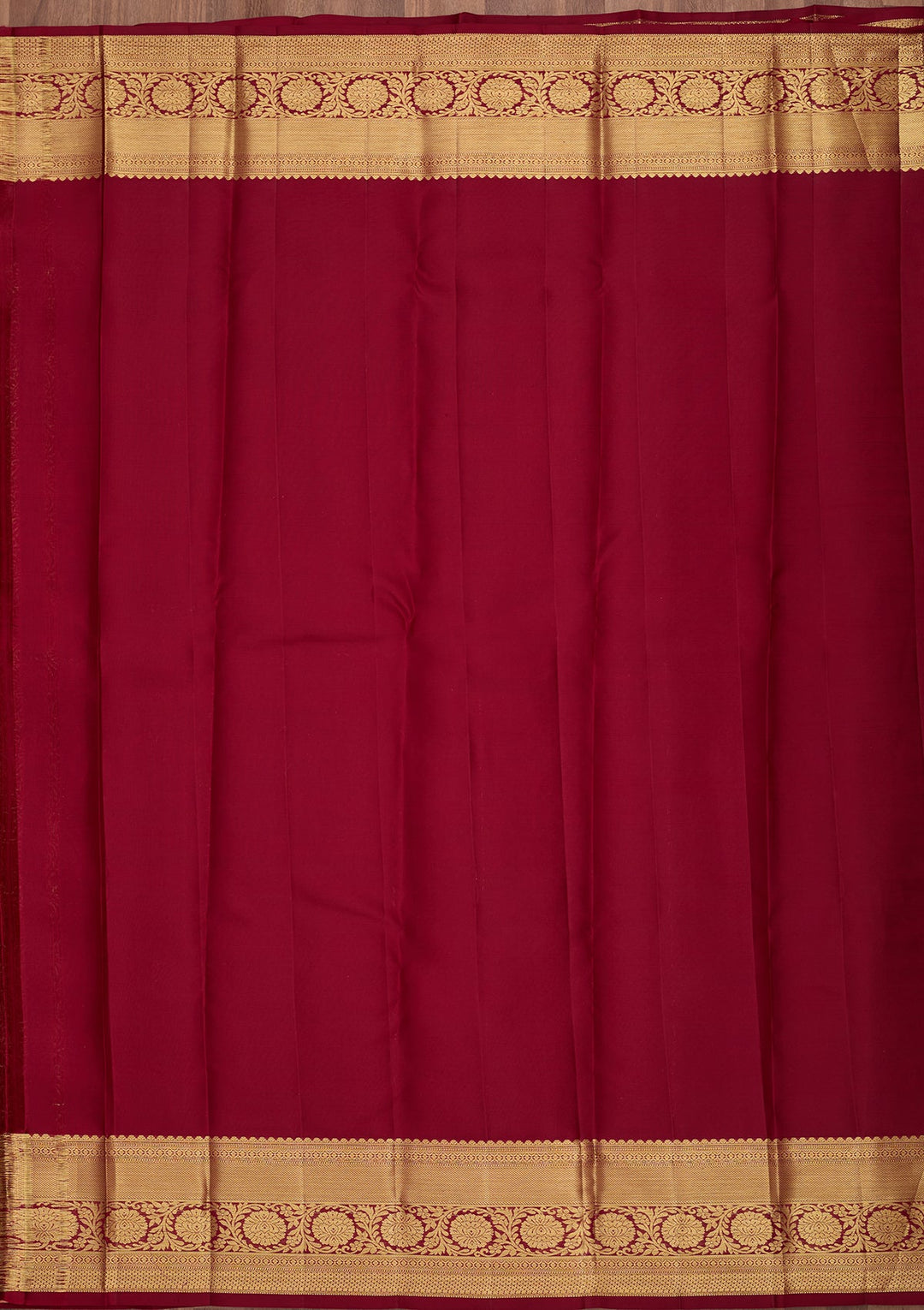 Maroon Dharmavaram Pure Silk Saree