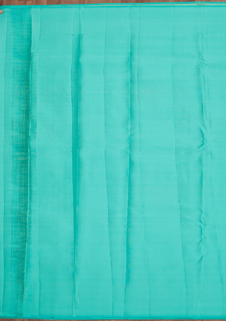 Sea Green Dharmavaram Pure Silk Saree