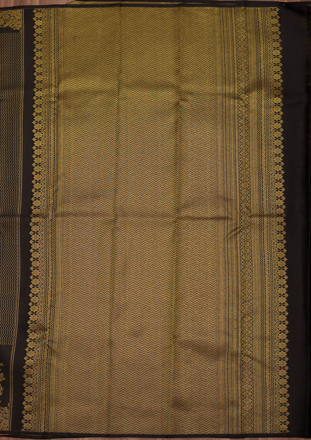 Black Dharmavaram Pure Silk Saree
