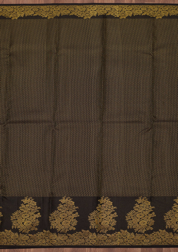 Black Dharmavaram Pure Silk Saree