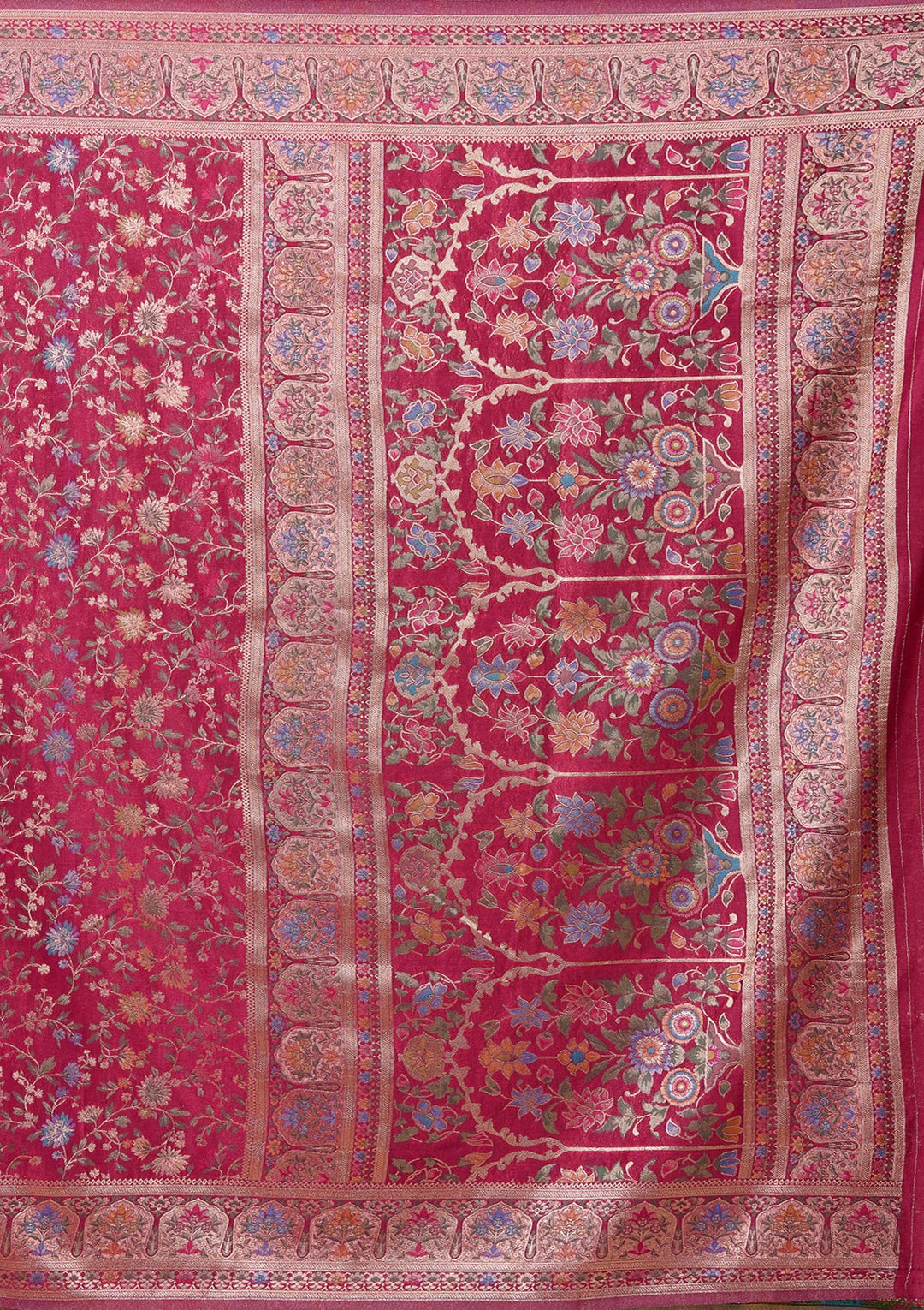 Wine Silk Jaal Saree With Matching Blouse Piece