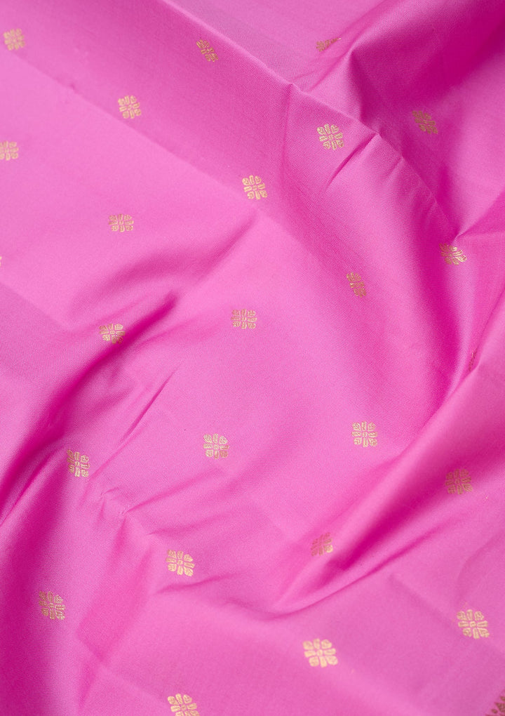 Dark Lavender Dharmavaram Pure Silk Saree With Matching Blouse Piece