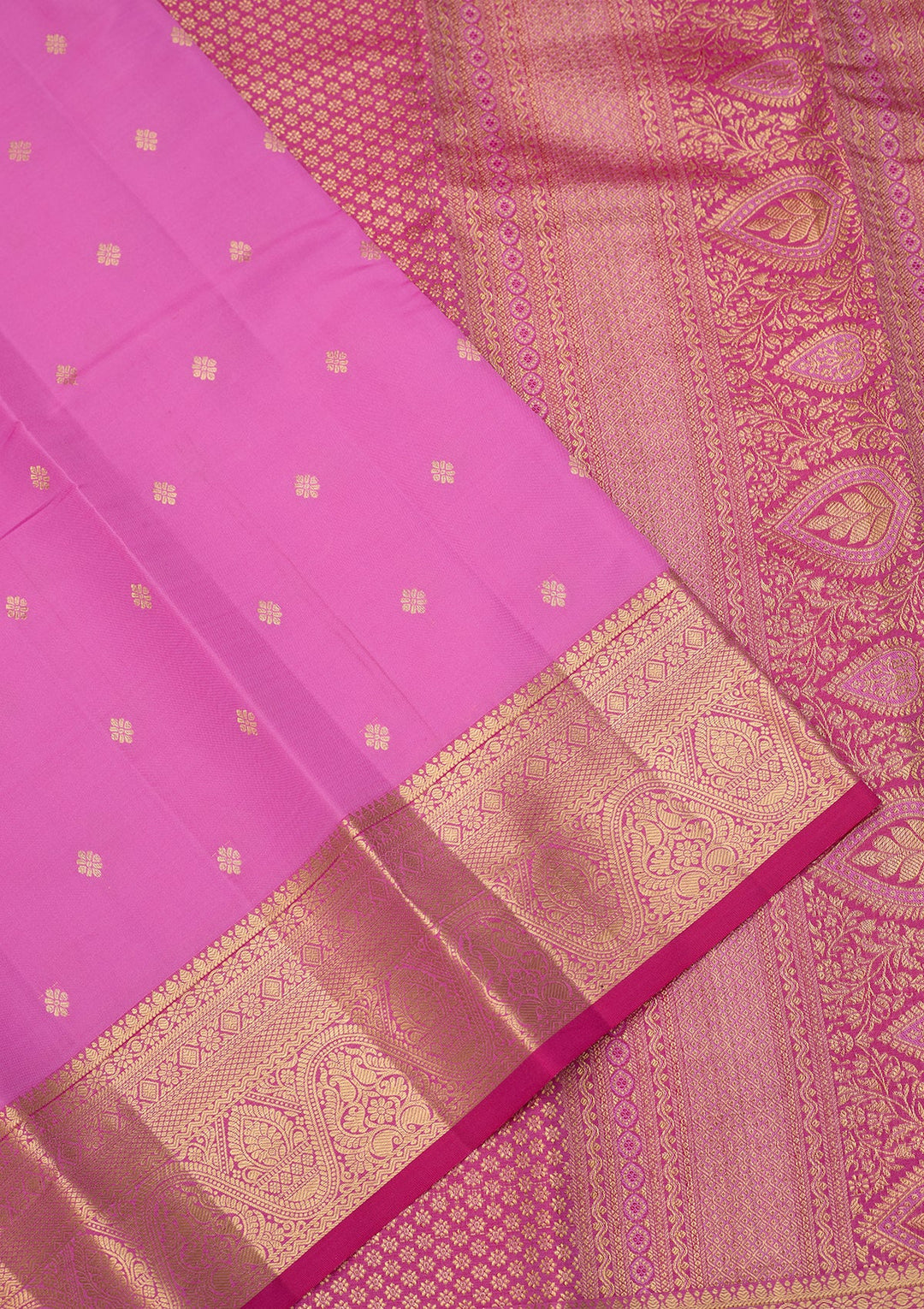 Dark Lavender Dharmavaram Pure Silk Saree With Matching Blouse Piece