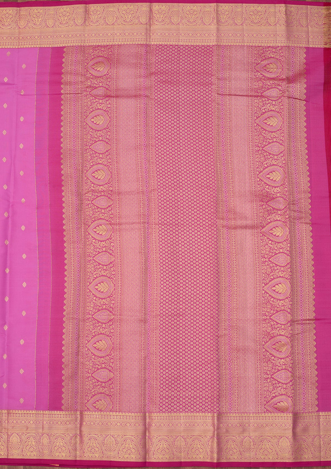 Dark Lavender Dharmavaram Pure Silk Saree With Matching Blouse Piece