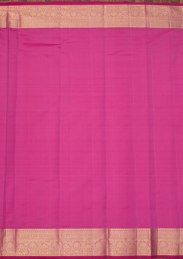 Dark Lavender Dharmavaram Pure Silk Saree With Matching Blouse Piece