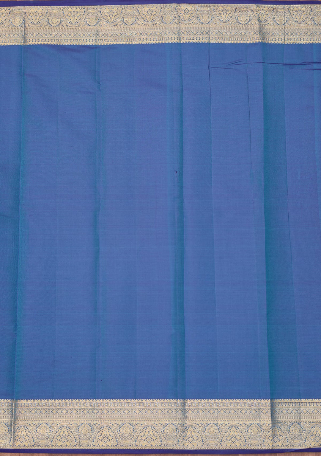 Blue Dharmavaram Pure Silk Saree With Matching Blouse Piece