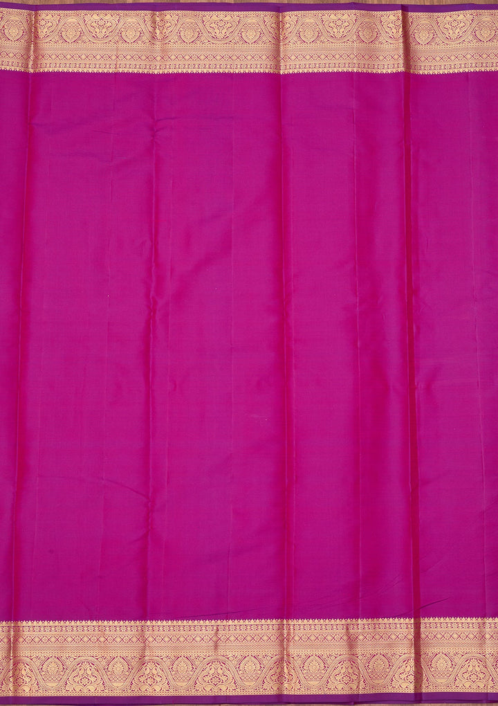 Onion Pink Dharmavaram Pure Silk Saree With Matching Blouse Piece