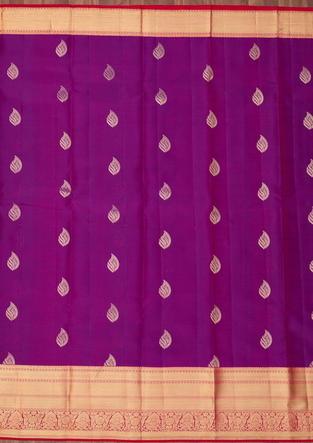 Purple Dharmavaram Pure Silk Saree With Matching Blouse Piece