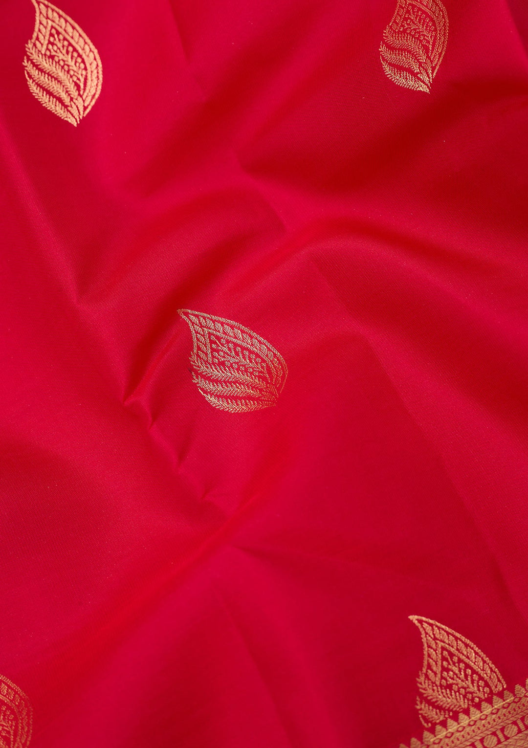 Rani Pink Dharmavaram Pure Silk Saree With Matching Blouse Piece