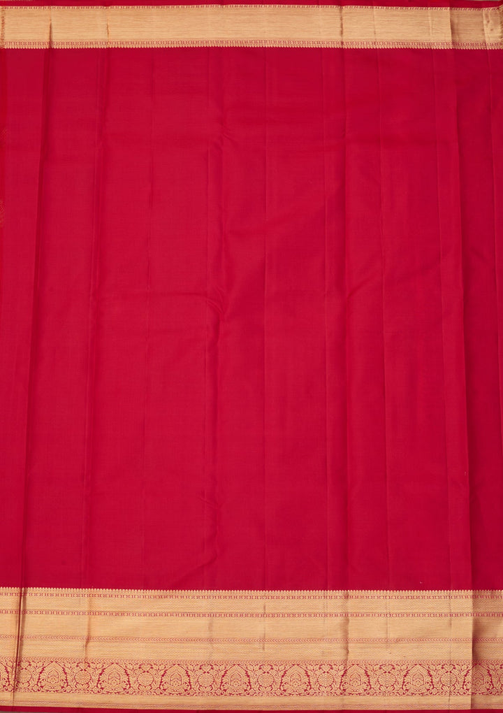 Rani Pink Dharmavaram Pure Silk Saree With Matching Blouse Piece