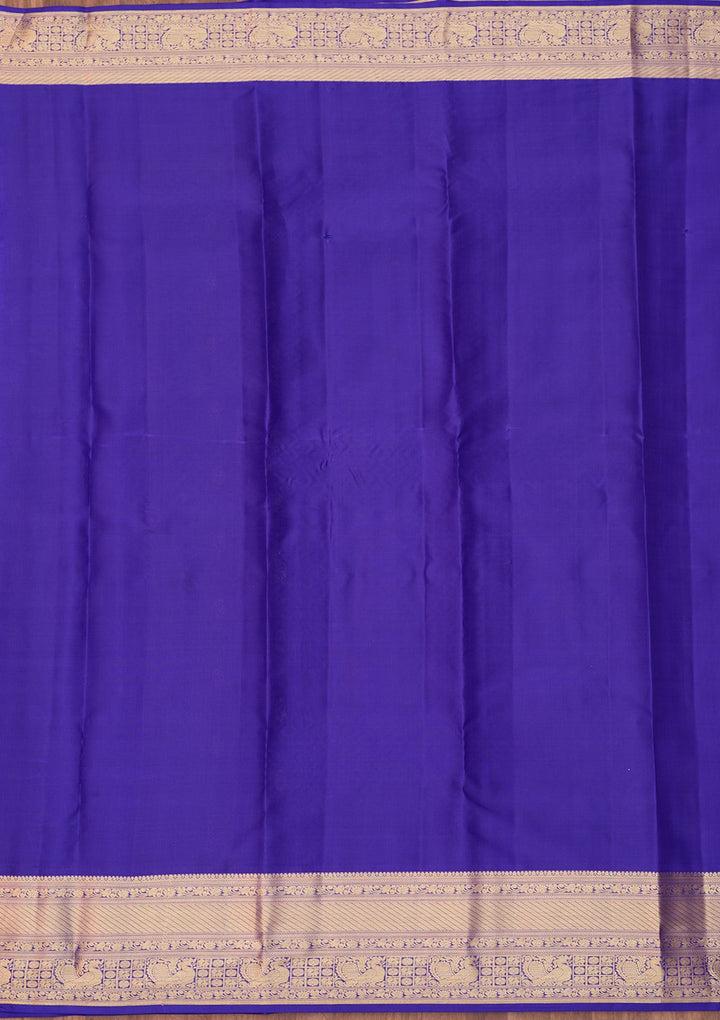 Royal Blue Dharmavaram Pure Silk Saree With Matching Blouse Piece