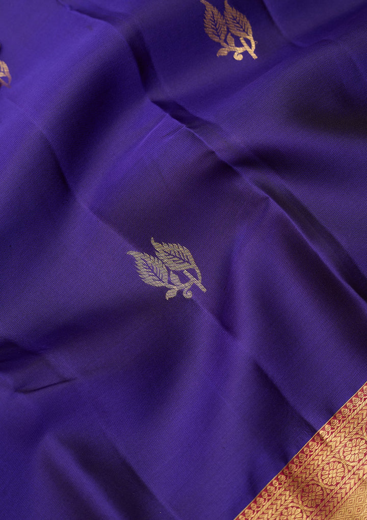 Purple Dharmavaram Pure Silk Saree With Matching Blouse Piece