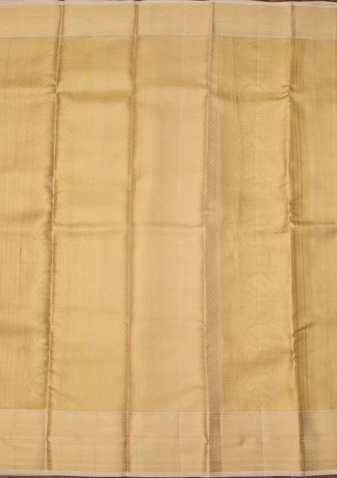 Off White Dharmavaram Tissue Silk Saree With Matching Blouse Piece