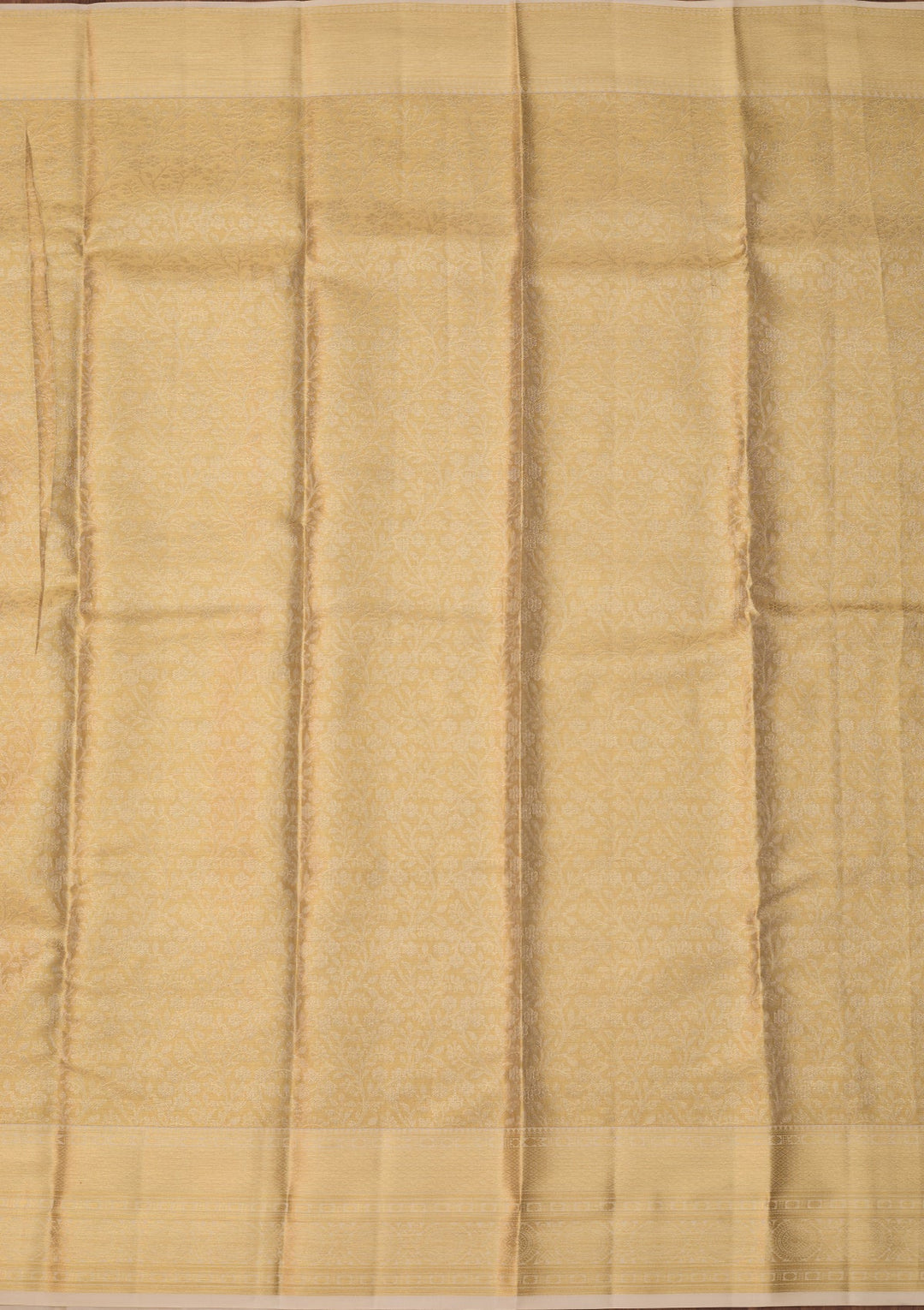Off White Dharmavaram Tissue Silk Saree With Matching Blouse Piece