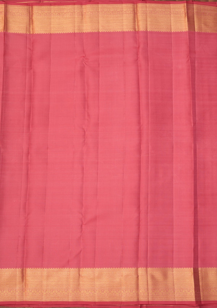 Pink Dharmavaram Pure Silk Saree With Matching Blouse Piece