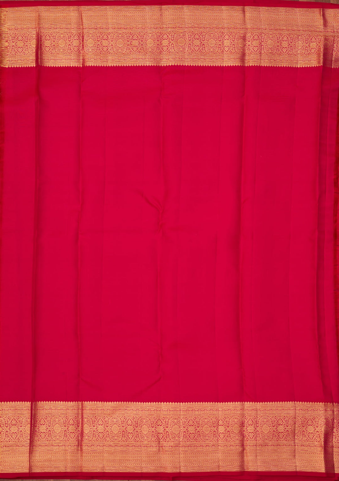 Rani Pink Dharmavaram Pure Silk Saree With Matching Blouse Piece