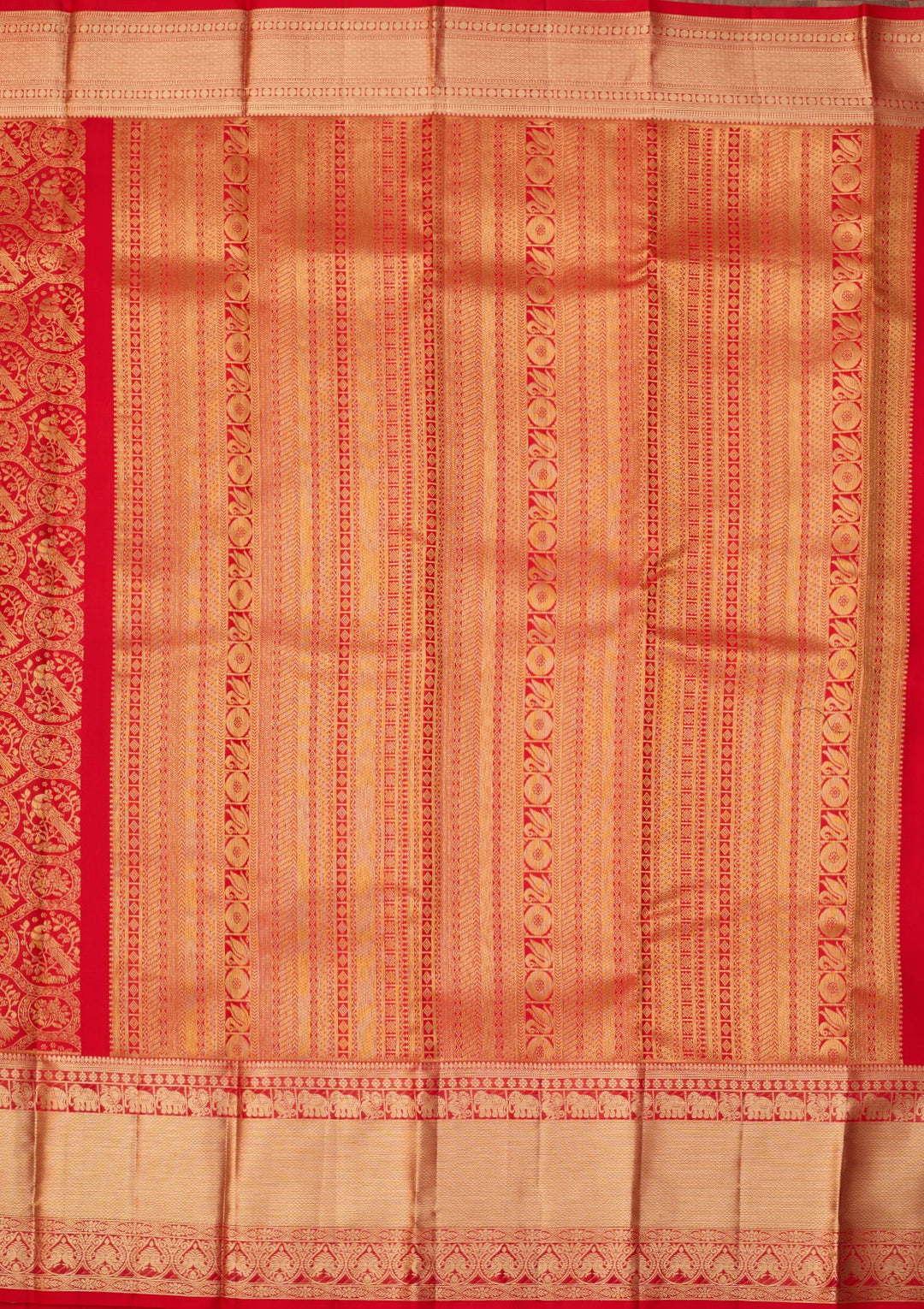 Red Dharmavaram Pure Silk Saree With Matching Blouse Piece