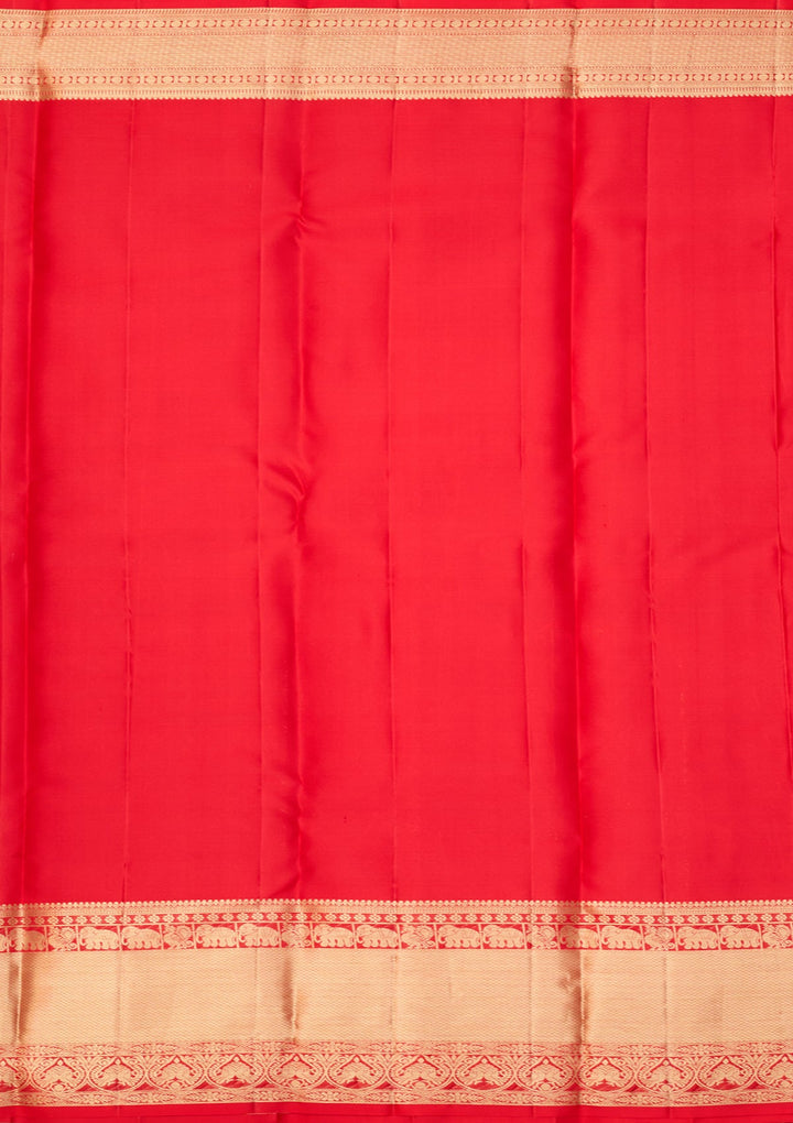 Red Dharmavaram Pure Silk Saree With Matching Blouse Piece
