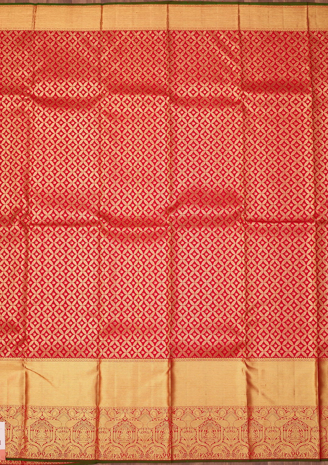 Red Dharmavaram Pure Silk Saree With Matching Blouse Piece