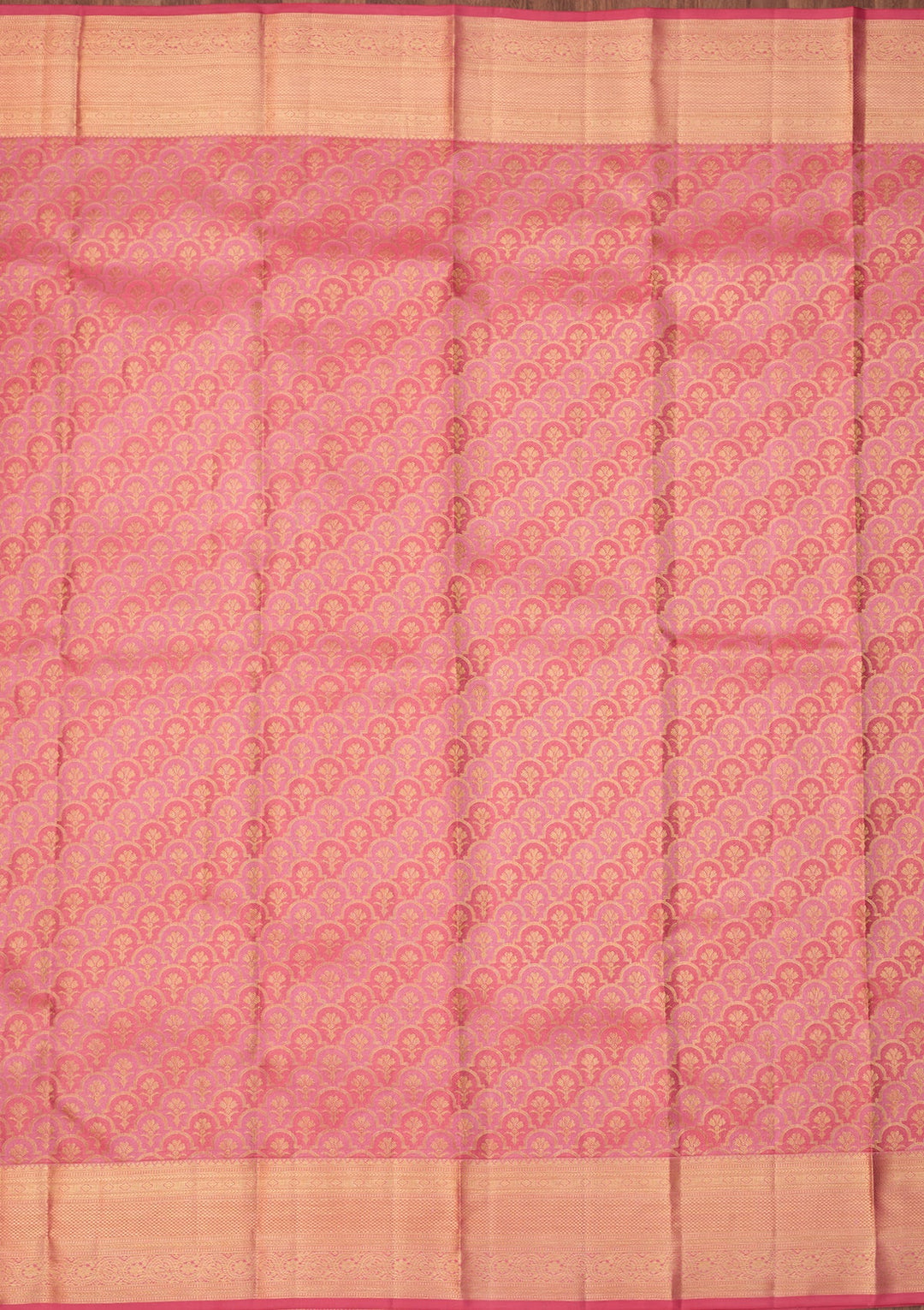 Pink Dharmavaram Pure Silk Saree With Matching Blouse Piece