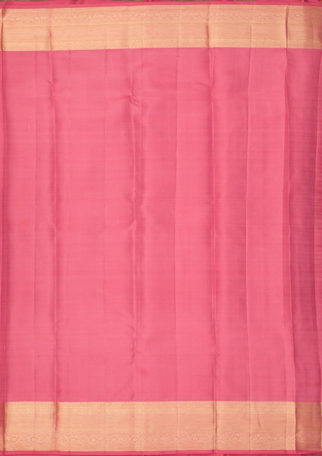 Pink Dharmavaram Pure Silk Saree With Matching Blouse Piece