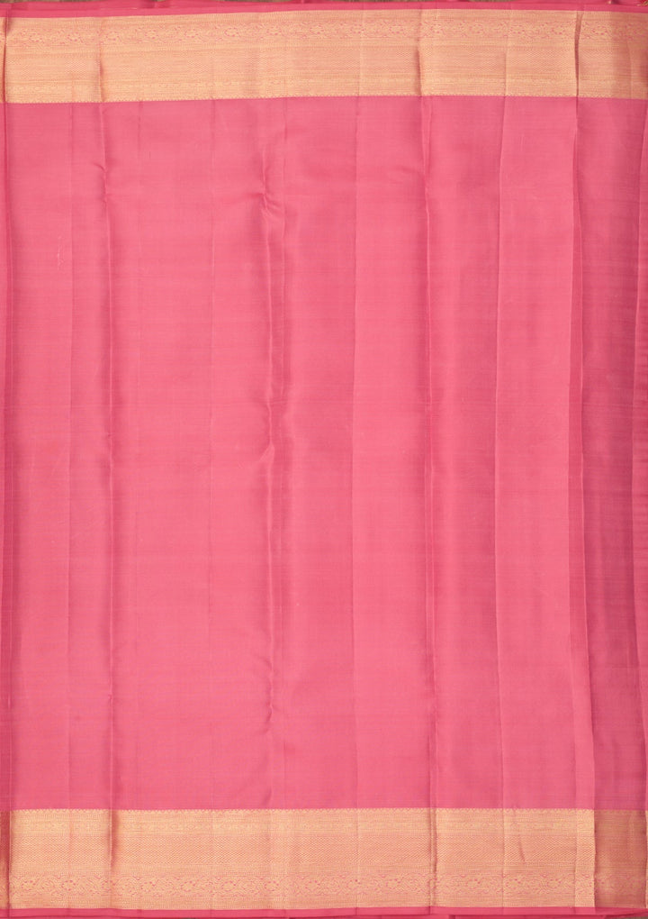 Pink Dharmavaram Pure Silk Saree With Matching Blouse Piece