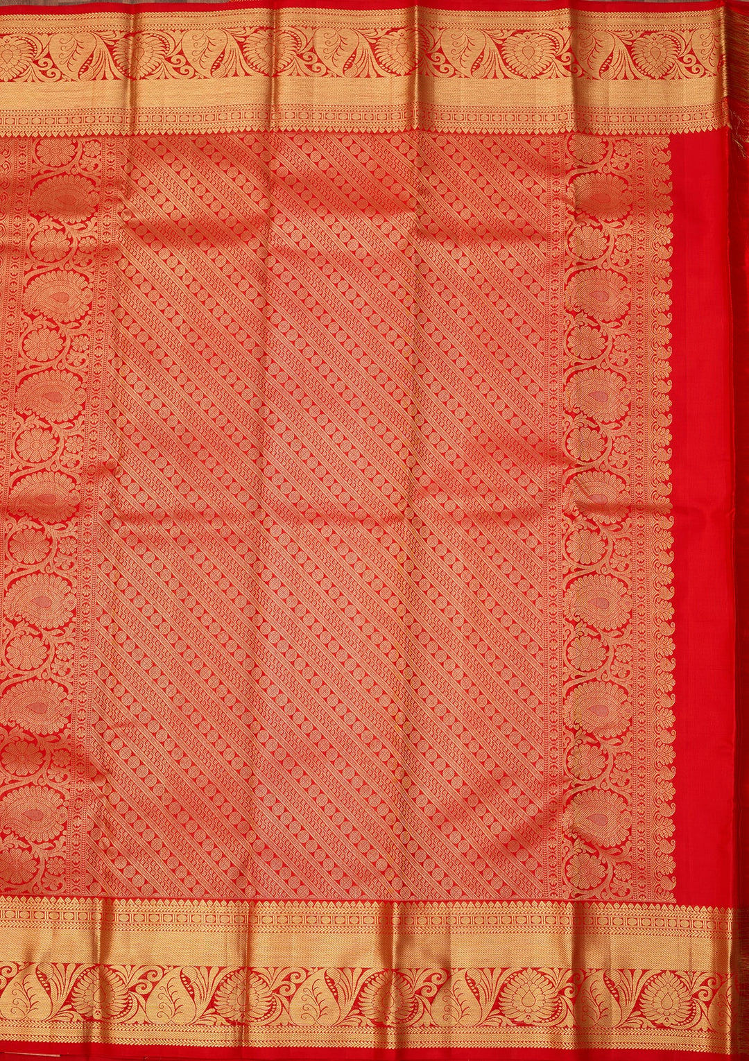 Red Dharmavaram Pure Silk Saree With Matching Blouse Piece