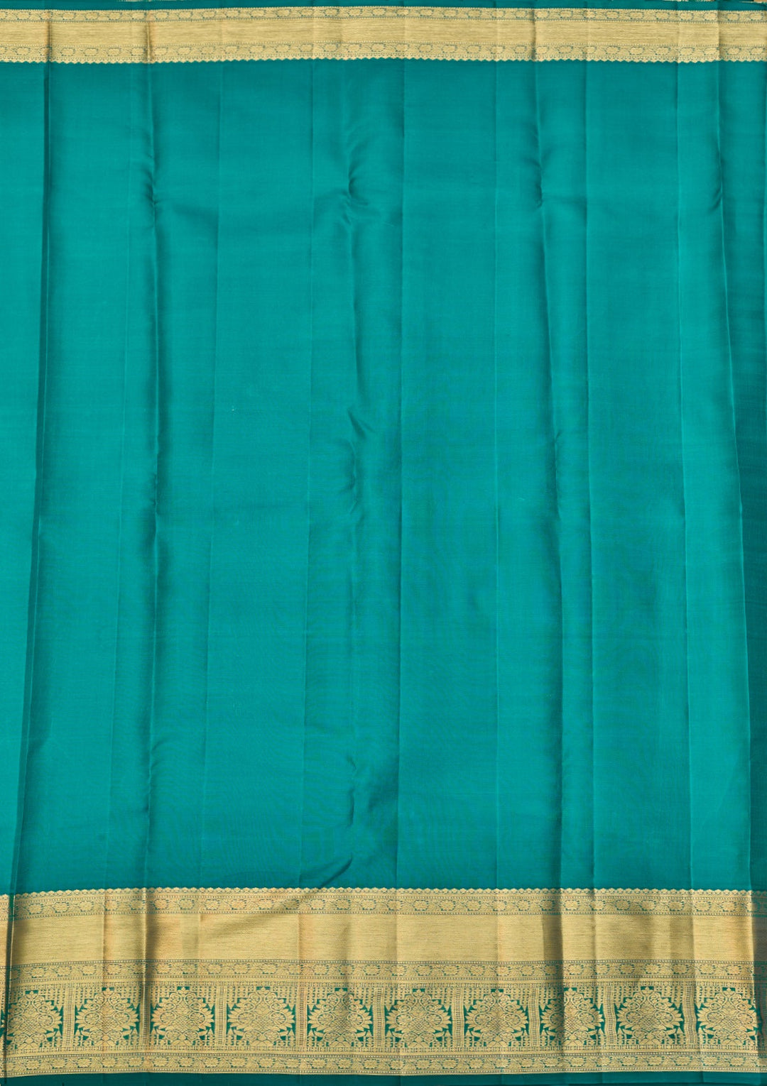 Teal Green Dharmavaram Pure Silk Saree With Matching Blouse Piece