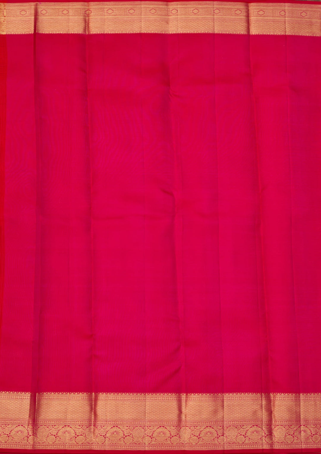 Rani Pink Dharmavaram Pure Silk Saree With Matching Blouse Piece