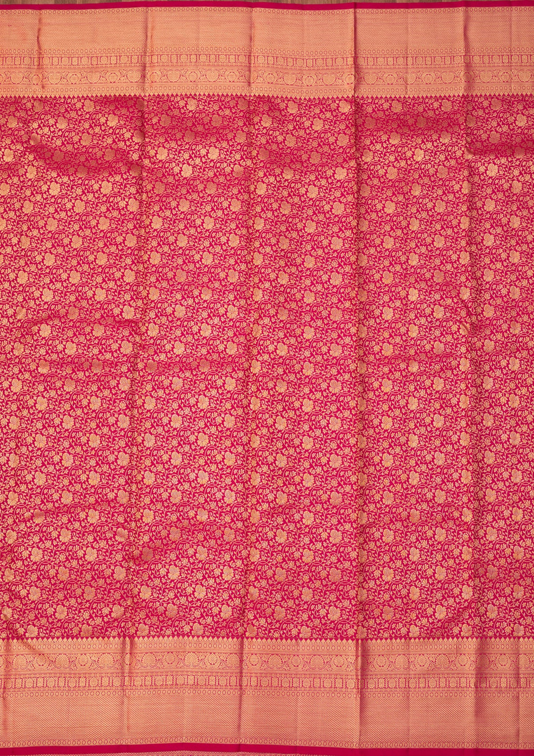 Rani Pink Dharmavaram Pure Silk Saree With Matching Blouse Piece