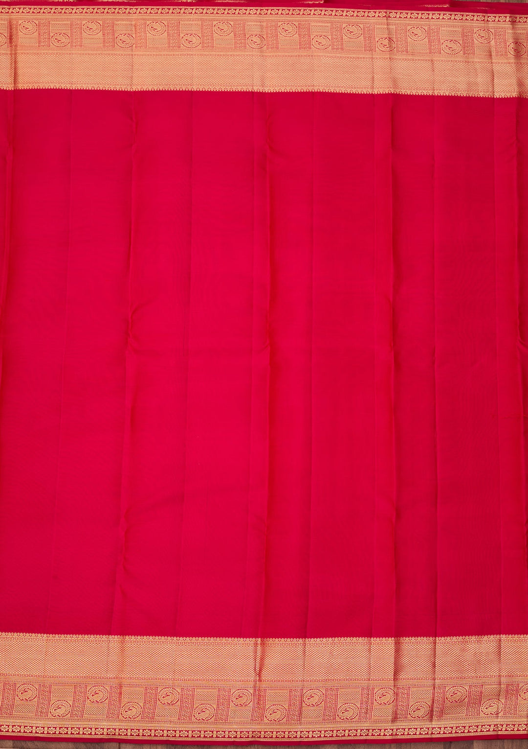 Rani Pink Dharmavaram Pure Silk Saree With Matching Blouse Piece