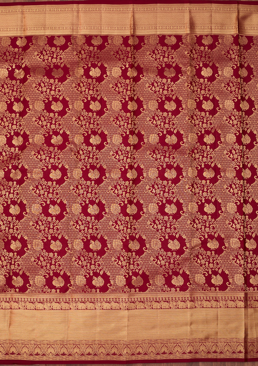 Magenta Pink Dharmavaram Pure Silk Saree With Matching Blouse Piece