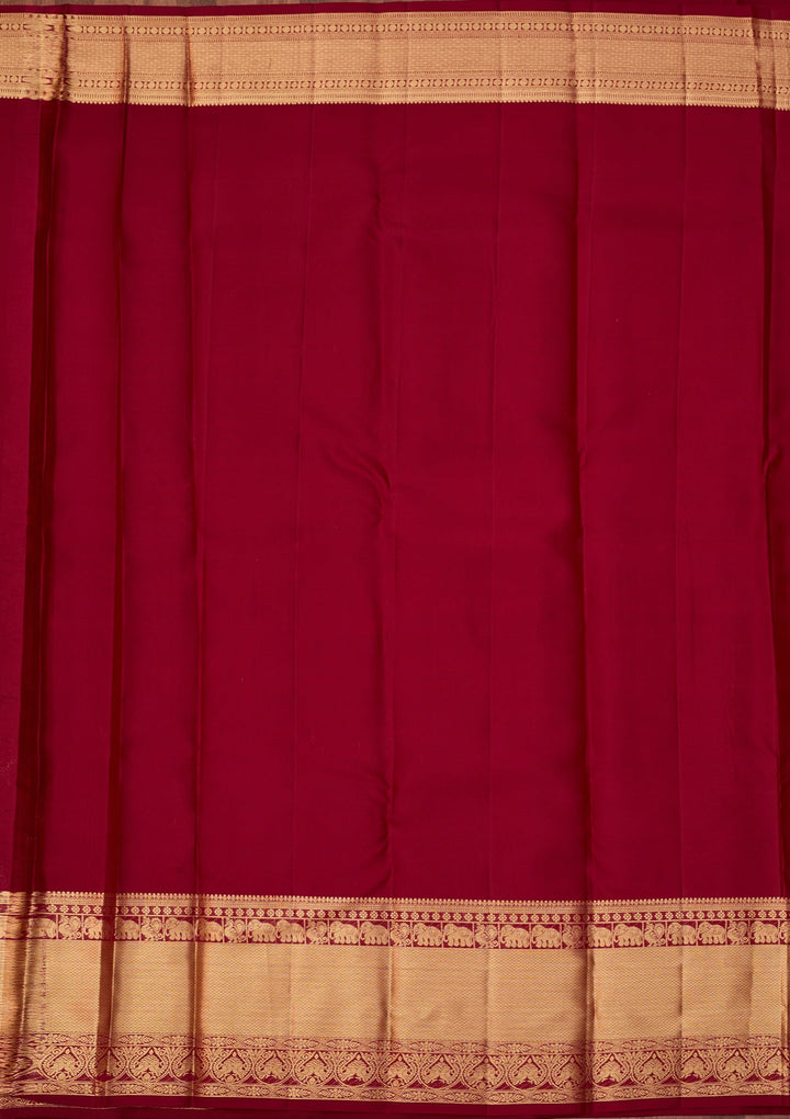 Magenta Pink Dharmavaram Pure Silk Saree With Matching Blouse Piece